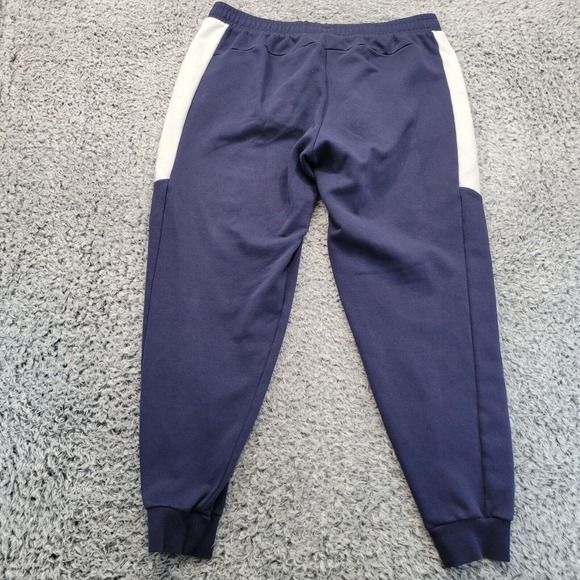 Puma Pants Men Extra Large Blue Joggers Sweatpants Lounge Athleisure Normcore - Picture 2 of 9